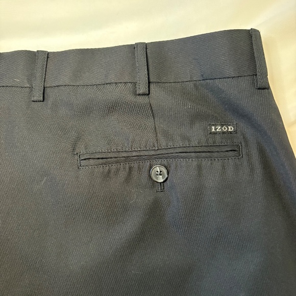 IZOD XFG Golf Pants Men 38x29 Black Flat Front Straight Leg Textured - Picture 12 of 12